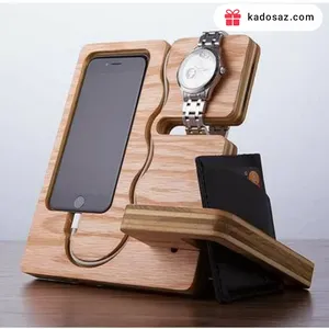 استند گوشی موبایل چوبی