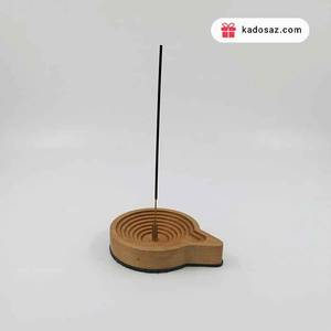 جاعودی چوبی گرد عمودی از جنس چوب راش با زیره نمدی