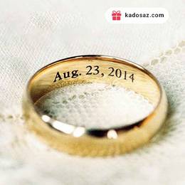 حلقه استیل با حک متن دلخواه