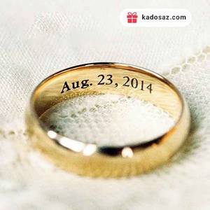 حلقه استیل با حک متن دلخواه