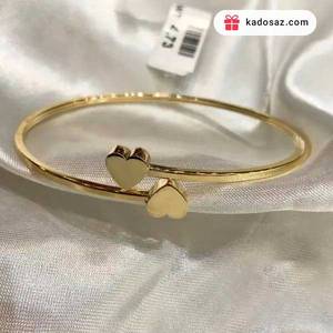 دستبند طلا بنگل طرح قلب