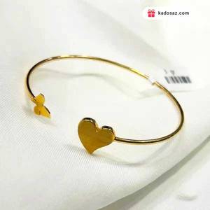 دستبند طلا بنگل قلب و ستاره طلا
