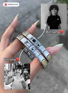 دستبند چارم ایتالیایی با حک عکس و متن