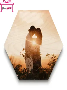 چاپ بر روی چوب طبیعی هگزاگونال