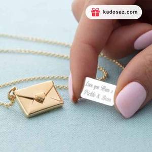 گردنبند پاکتنامه طرح قلب