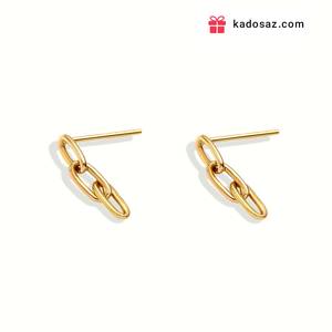 گوشواره طلا میخی سه حلقه