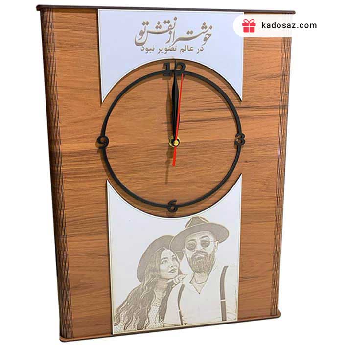 ساعت دیواری و رومیزی با حک چهره