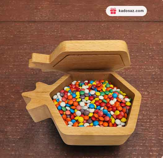 ظرف پنج ضلعی آجیل خوری دردار مدل انار شب یلدا