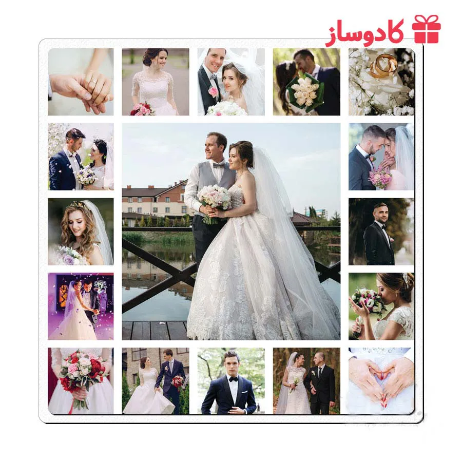 قاب چوبی خاطرات به همراه پایه