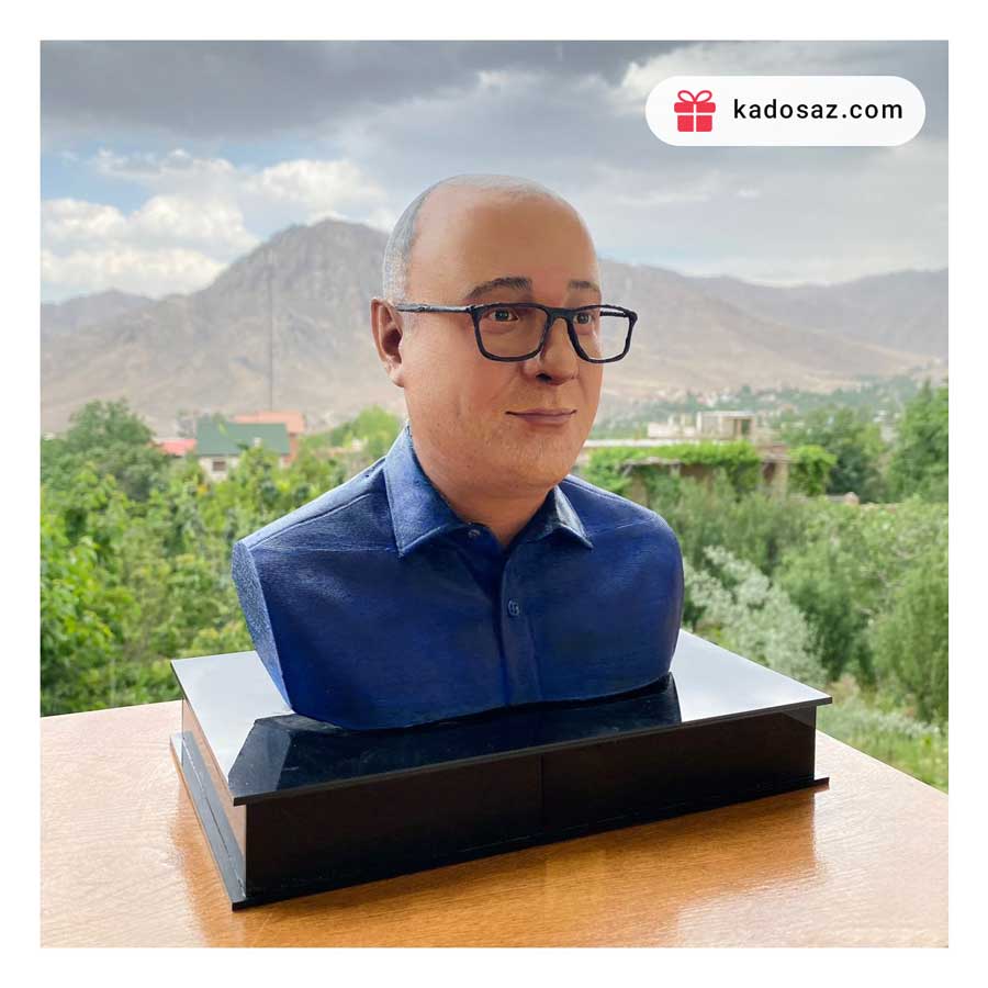 مجسمه سه‌بعدی از صورتش با تکنولوژی پرینت ۳D: - کادو تولد مردانه