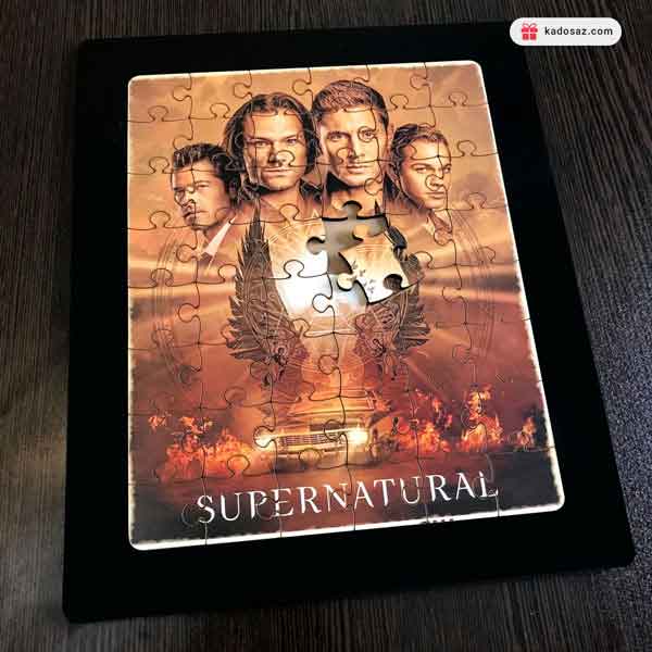 پازل چوبی با شاسی با عکس دلخواه و قابلیت قاب کردن