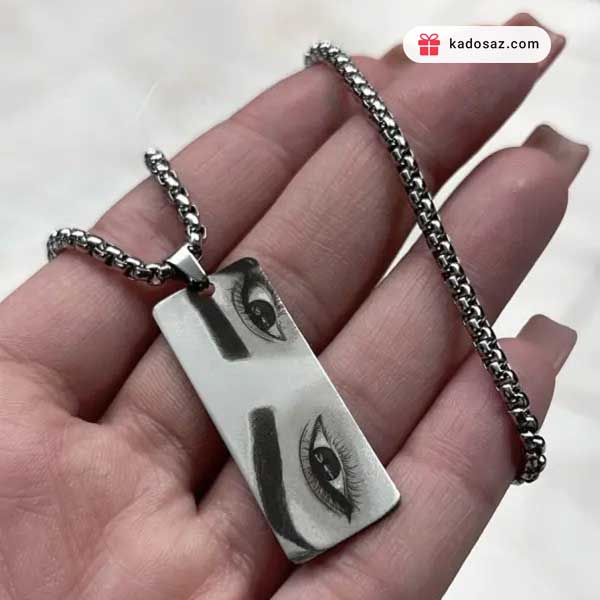 گردنبند استیل حک چشم یار