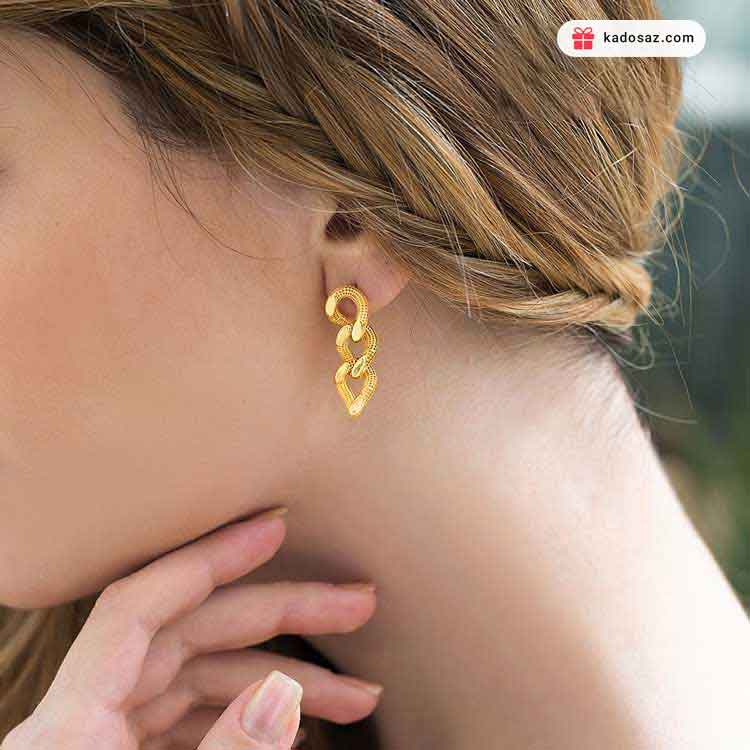 گوشواره طلا زنانه میخی کارتیر فیوژن